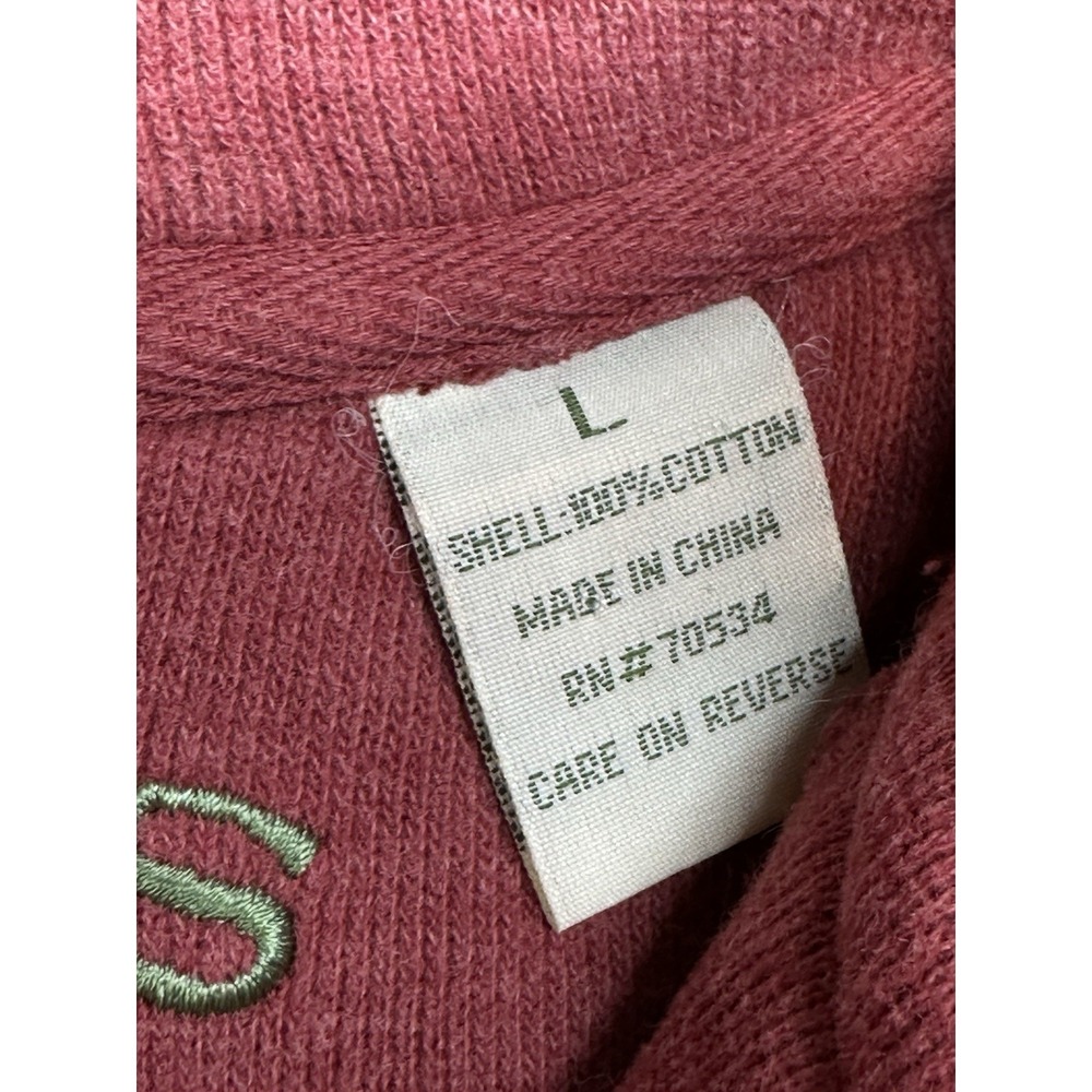 ORVIS Men's Pullover 1/4 Zip Red Grey Sweater Size Large 100% Cotton Lot of 2 - Picture 6 of 15